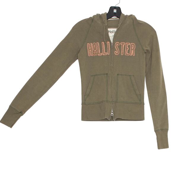 Hollister Jacket Hoodie Y2K Preppy Bella Swan Elena Gilbert Two Way Zip Medium - Picture 8 of 10